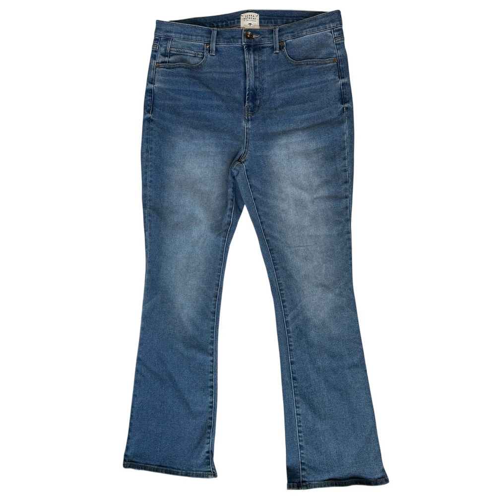 Serra Retreat Flare Jeans Women 14 High Rise Bootcut Faded Western Stretch Boho